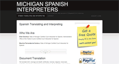 Desktop Screenshot of michiganspanishinterpreters.com
