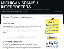 Tablet Screenshot of michiganspanishinterpreters.com
